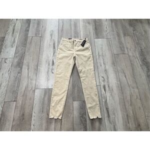 BLANK NYC MID RISE SKINNY CORDUROY CREAM PANTS SIZE 27
